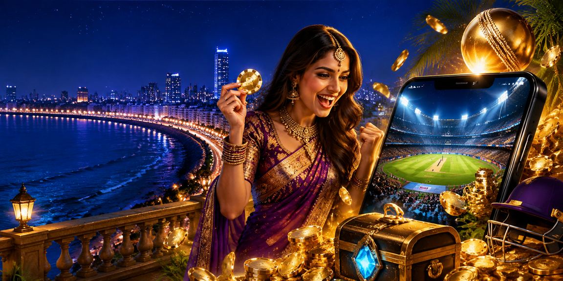 Scenic view of Marine Drive with cricket betting theme